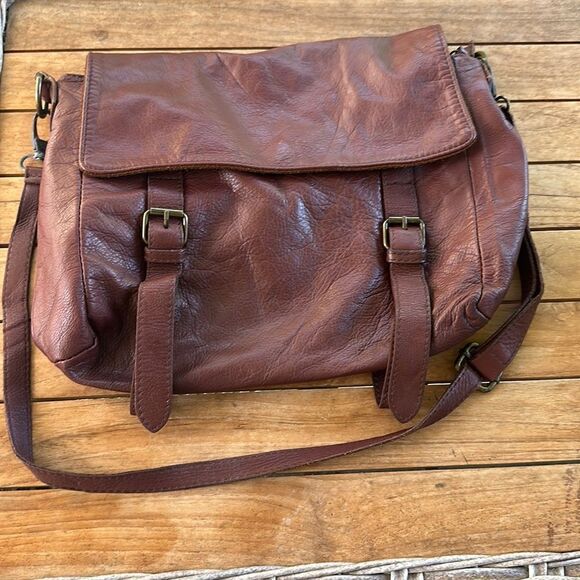 Borse In Pelle Leather Crossbody Bag - Picture 1 of 10